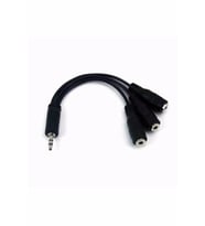 3 Lü Stereo Çoklayıcı 3 x 3.5 mm Aux SES SİSTEMİ KABLOSU (Siyah)