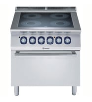 Electrolux Professional Endüstriyel 4 Zonlu Enfraruj Ocaklı Kuzine, Her Zon 2,2 Kw, Altı Elektrikli Fırınlı, Derinlik 730 Mm - 800 Mm E7IREH40E0