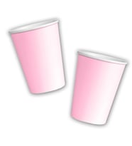 Makaron Karton Bardak, 8 Adet - Pembe