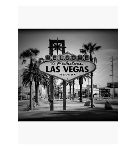 Las Vegas Sign Serisine Hoş Geldiniz 3 / 6 Holga Siyah Beyaz Tablo Ahşap Poster Dekoratif