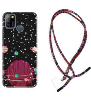 INFINIX Smart 4 5 6 Zero 8 S5 Pro Kılıf Boyun Asklı Rasta Silikon Space Woman 1311