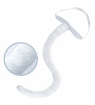 Beyaz Peluş Kuyruk Şekil Verilebilir 70 cm