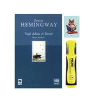 Yaşlı Adam ve Deniz - Ernest Hemingway - Bilgi Yayınevi - Sarı Fosforlu Kalem - Defterli Seti (Renksiz)