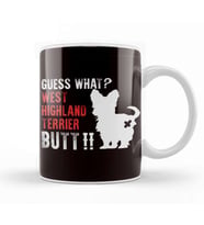 Funny West Highland Terrier Butt Westie Dog Breed Dogs Owner Kupa Bardak Porselen