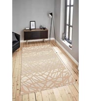 Dijital Baskılı Yıkanabilir Kaymaz Modern Renkli Salon Halısı Mutfak Halısı Yolluk ND-HY-937 (Kahverengi)