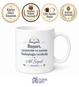 Kişiye Özel Sınav Haftası Motivasyon Kupa Bardak İsimli Hediye