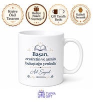 Kişiye Özel Sınav Haftası Motivasyon Kupa Bardak İsimli Hediye