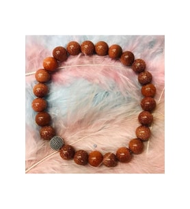 8 MM KAHVE YILDIZ DOĞALTAŞ BİLEKLİK