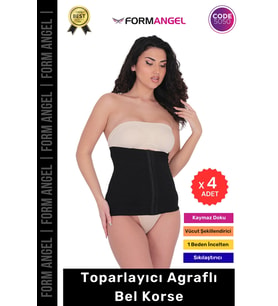 #AgraflıKorse Vücut Şekillendirici Toparlayıcı Sıkılaştırıcı Kadın Agraflı Bel Korse - 4 Adet