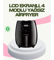 2400W Güçlü Airfryer 6L Yapışmaz Hazne Bulaşık Makinesi Uyumlu