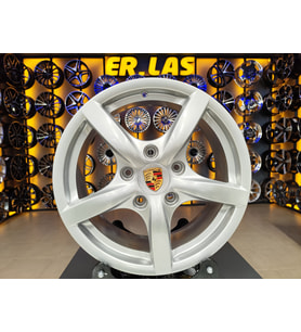 4 Adet PORSCHE ORIJINAL 7*17 5*130 ET55 71.6 SILVER JANT REVİZE EDİLMİŞ (Takım)