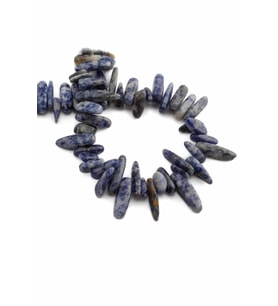Sodalit Doğal Taş Parlak Açık Mavi Diş Kesim 18x6mm Dizi [AA]