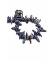 Sodalit Doğal Taş Parlak Açık Mavi Diş Kesim 18x6mm Dizi [AA]