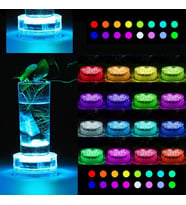LED IŞIKLI BARDAK ALTLIĞI RGB SUBMERSİBLE LED LİGHT IP68 REMOTE CONTROL 16 COLORS SU GEÇİRMEZ LED