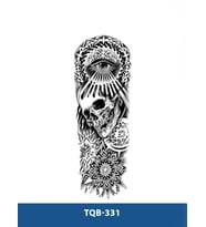 TQB-331 GÖZ VE KURUKAFA  DESEN GEÇİCİ KOL DÖVMESİ-TATTO