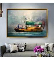 Altın Çerçeveli dekoratif tablo l261 (Gold)