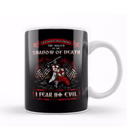 Shadow of Death, I Fear No Evil Christian Knight Kupa Bardak Porselen