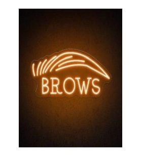 BROWS Yazılı Kaş Figürlü Neon Tabela