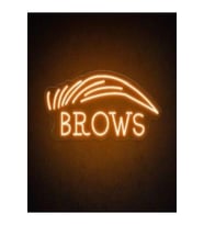 BROWS Yazılı Kaş Figürlü Neon Tabela