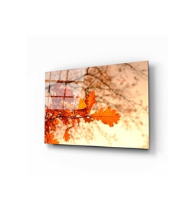Miyrem Glasses Collection -A1^#  Yaprak 2 Cam Tablo (Çok Renkli)