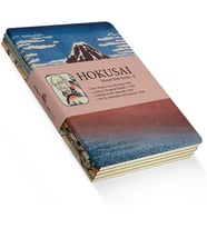 Hokusai 4'lü Defter Seti 2, Mount Fuji Series Iı, Çizgisiz, 48 Sayfa, 10.5x14cm