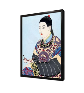 Japon Kadın Çerçeveli Mdf Tablo