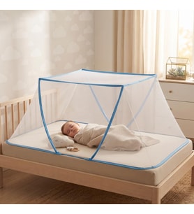 Portatif Bebek ve Çocuk Sinek Koruyucu Cibinlik Tül (50x125 cm) – Katlanabilir Beşik ve Yatak Tülü