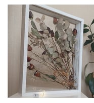 Ledli İsimli 40x50 Cm Çift Yönlü Derin Gül Çerçevesi! Gelin Buketi Çerçevesi!