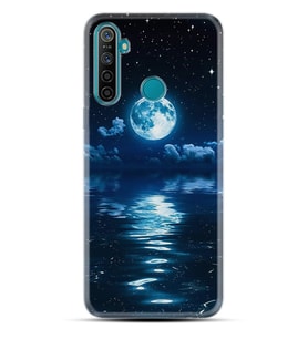 Realme 5i 5 Pro 6i 7 Pro 8 Kılıf Desemli Silikon Night Moon 1133