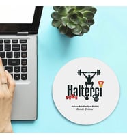 En Başarılı Haltercilere İsme Özel Yuvarlak Mousepad