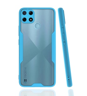 Durukar® Realme C25Y Kılıf Platin Silikon - Mavi