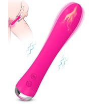 Isıtmalı Şarjlı Güçlü Titreşimli Esnek Silikon Vibratör 17.5 cm