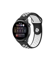 Newface Watch 20mm Spor Delikli Kordon - Siyah-Beyaz
