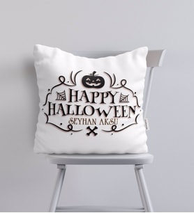 BK Gift Kişiye Özel Happy Halloween Tasarımlı Yastık-15
