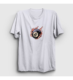 Presmono Unisex Beyaz 8 Ball Billiards Bilardo T-Shirt 426544tt (Beyaz)