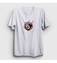 Presmono Unisex Beyaz 8 Ball Billiards Bilardo T-Shirt 426544tt (Beyaz)
