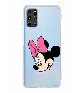 Samsung Galaxy S20 Plus  Kamera Korumalı Kapak Minnie Mouse Tasarımlı  Şeffaf  Kılıf