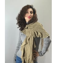 TRİKO FIRFIRLI KADIN FULAR ŞAL 16+0X30 CM