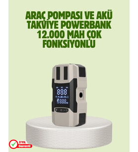 Northcity Araç Akü Takviye ve Lastik Şişirme Cihazı - 12.000 mAh Akıllı Yardımcı