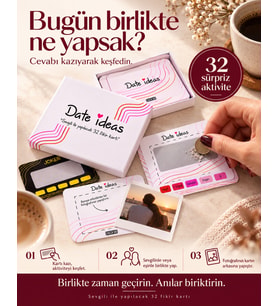 Sevgili İle Yapılacak 32 Fikir Kartı - Kazı Kazan - Sevgiliye Hediye, Sevgili İle Aktivite, Sevgili Oyunu, Doğum Günü Hediyesi