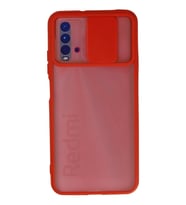 Newface Xiaomi Redmi 9T Kılıf Palm Buzlu Kamera Sürgülü Silikon - Kırmızı