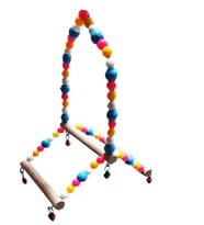 ANS Boncuklu Tünekli Salıncak Kuş Oyuncağı 14-14cm (Karışık)