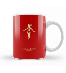 American Beauty Roses Movie Silhouette Kupa Bardak Porselen