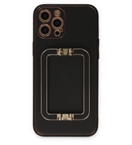 Pilelistore   iPhone 12 Pro Kılıf Coco Elit Kapak - Siyah