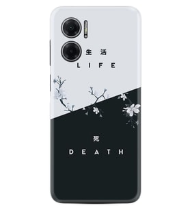 Xiaomi Redmi Note 11E Kılıf Resimli Desenli Baskılı Silikon Life and Death 1339