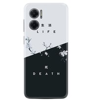 Xiaomi Redmi Note 11E Kılıf Resimli Desenli Baskılı Silikon Life and Death 1339