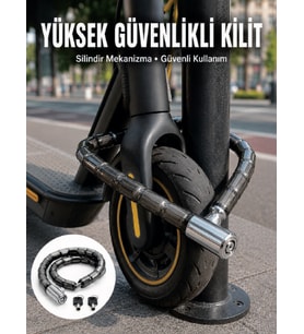 Şeffaf PVC Kaplamalı Dayanıklı Motosiklet ve Bisiklet Güvenlik Kilidi