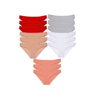 15 adet Süper Eko Set Likralı Kadın Slip Külot