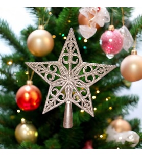 VIP DELUXE YILBAŞI ÇAM AĞACI TEPE YILDIZI NOEL AĞACI TEPE YILDIZI ROSE GOLD 21 CM TEPE YILDIZI 21 CM