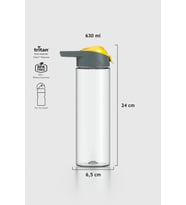 Renga Juno 630 ml Tritan Matara 911045 Füme-Sarı (Füme - Sarı)